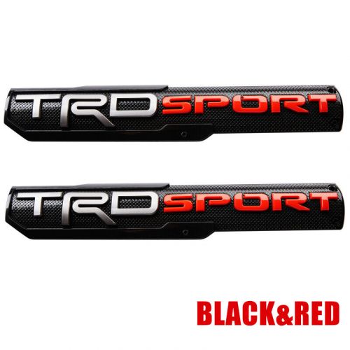 Black&amp;red sport emblem off road badge for left right fender 3d sticker nameplate