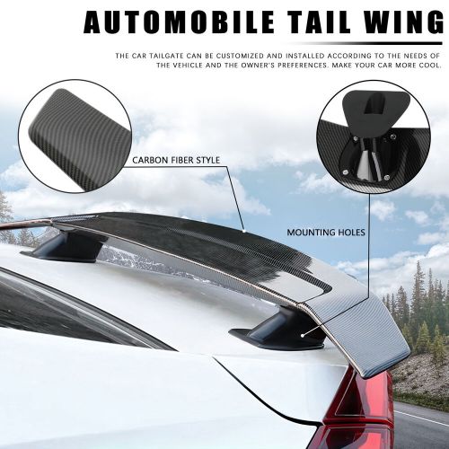 Carbon fiber 46”rear trunk spoiler racing wing adjustable for subaru impreza wrx