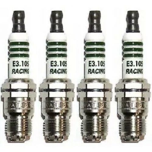 E3 e3.105 taper seat cast iron spark plug for ford/chevy 14mm .46&#034; reach 4 pack