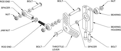 Wilwood throttle linkage kit,fits wilwood brake - clutch -throttle assemblies