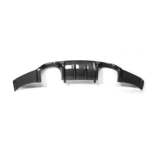 Fits 08-13 bmw e92 e93 m3 hm style rear bumper lip diffuser cf carbon fiber