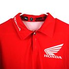 Airkontrol grand prix honda mens short sleeve polo t-shirt red ride xl nwot