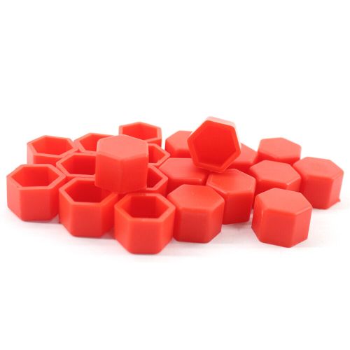 Red 20pcs car wheel nut bolt tire screw cover 19mm fit for vw audi sport utility