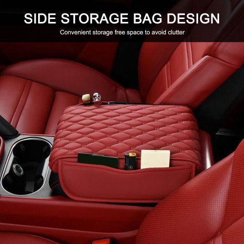 Pu leather car armrest box cushion cover center console box pad protector usa