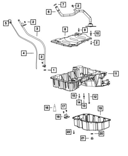 Genuine mopar engine oil pan 68504218aa