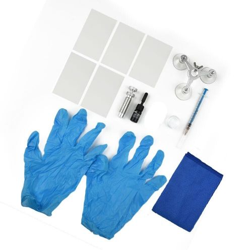 Car cracked glass repair kit windshield puller installation scratch remover set