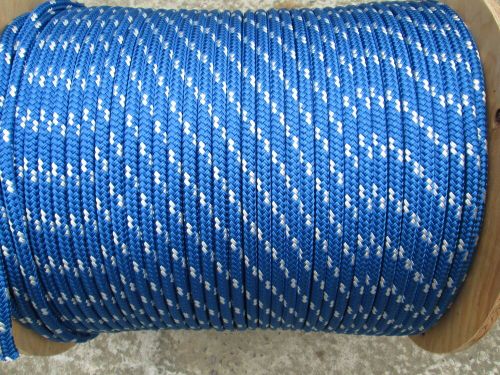 3/8&#034; x 34&#039; halyard sail line,anchor rope polyester double braid 4800 usa ,blue