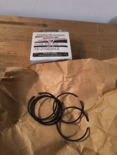 39-21665a12 piston ring set 5 pcs mercury 3.5-9.8hp outboard nos