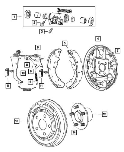 Genuine mopar brake drum 05105617ac