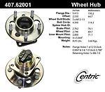 Centric parts 407.62001 rear hub assembly