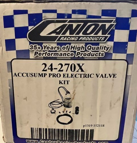 Canton racing products 24-270x accusump pro electric valve kit/brand new