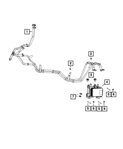 Genuine mopar transmission heater tube 68227208ab