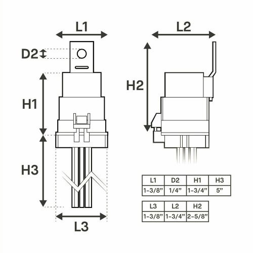 5 pcs 12v 40/30a waterproof 4-pin spdt mini relay w/watertight connector pigtail