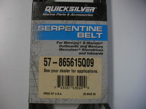 Mercury marine quicksilver mercruiser  57-865615q09 009 serpentine belt oem