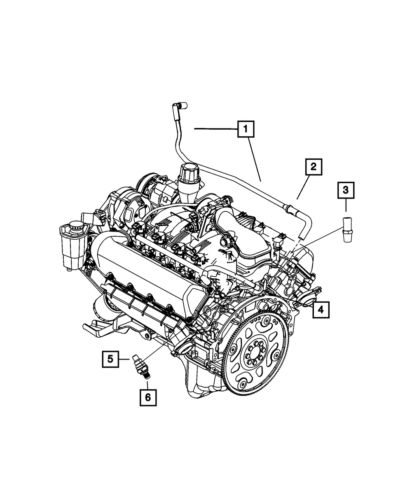 Genuine mopar crankcase vent to air cleaner tube 53032939ab