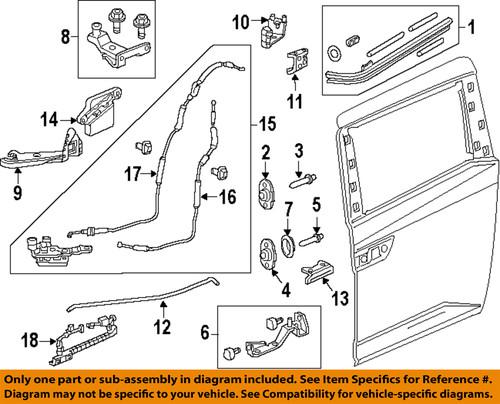 Honda oem 72521tk8a01 side loading door-roller