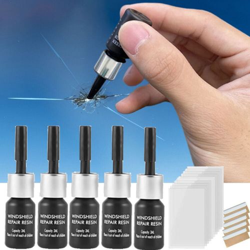 5 pcs cracked glass nano repair liquid kit windshield diy car window repair tool