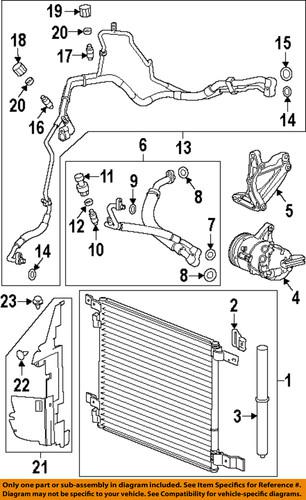 Cadillac gm oem 22757057 a/c condenser, compressor & lines-air guide