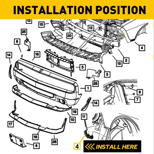 Front bumper for brackets 2006 2012 toyota retainers rav4 driver passenger 2pcs