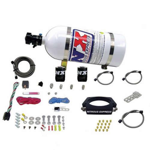 Nitrous express gm ls 90mm nitrous plate kit (50-400hp) w/10lb bottle