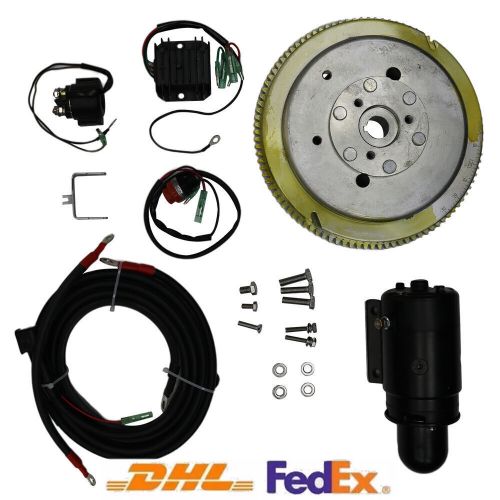 Electric start motor flywheel kit for yamaha outboard 75hp 85hp 2 stroke enduro