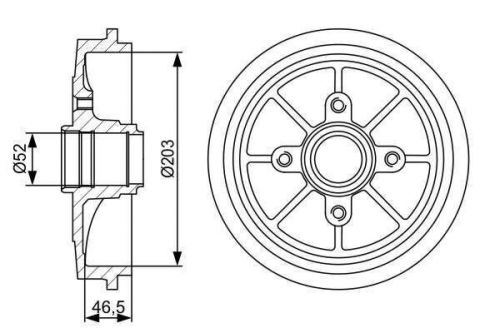 2x brake drums (pair) fits citroen zx 1.8d rear 93 to 97 with abs 161a(xud7) set