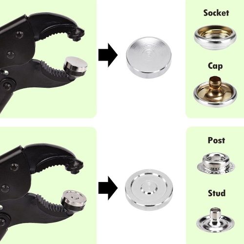 Heavy duty snap fasteners kit,【upgraded version】snap pliers for metal orange