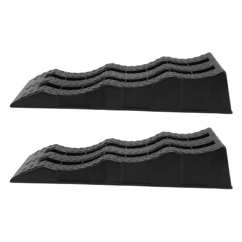 .black 2pcs automotive leveling ramp 7716lbs capacity 3 different height for