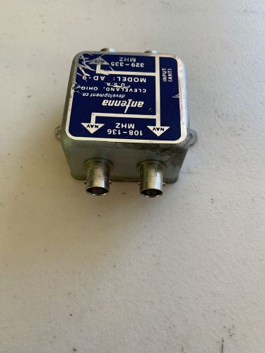 Antenna development company ad-9 nav antenna splitter diplexer