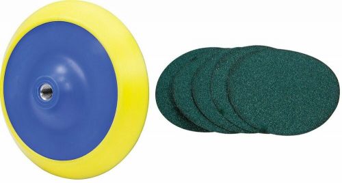 Tire backing pad 8in with sanding disc 5 pack kit dirt modified usmts imca ump