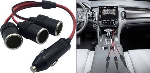 Adaptador de cargador de corriente de 1 a 3 encendedores de automóvil de 12 v.