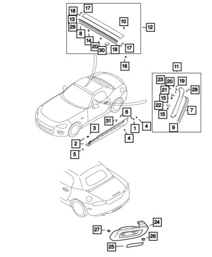 Genuine mopar upper molding 68417236aa