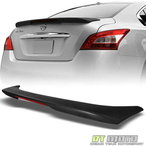 For 2009-2014 maxima factory style trunk abs spoiler+led brake light primered