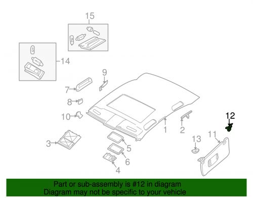 Genuine bmw sun-visor bracket 51-16-8-174-715