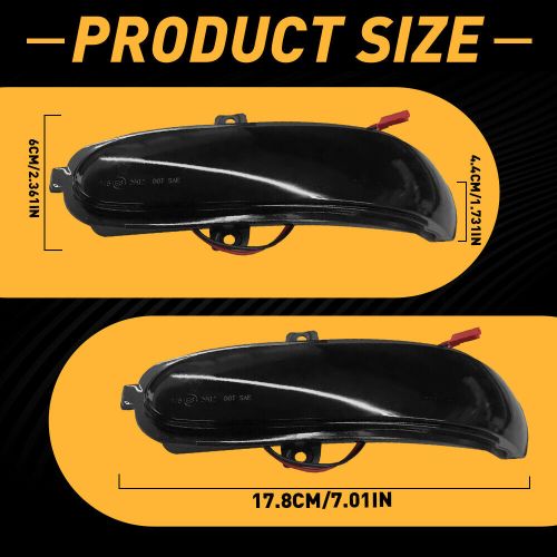 For mercedes benz led dynamic side mirror smoked lens turn signal light epo