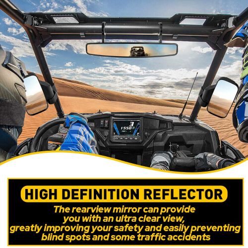 Roll bar center view mirror+side mirrors for john deere gator cx ts hpx xuv