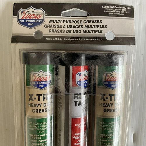 Lucas multi-purpose greased 3 oz mini tubes 2  x-tra heavy duty &amp; 1 red tacky #2