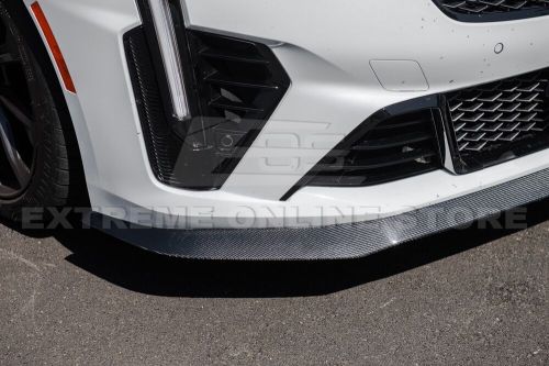 For 20-up cadillac ct4-v blackwing | factory carbon fiber front lip splitter