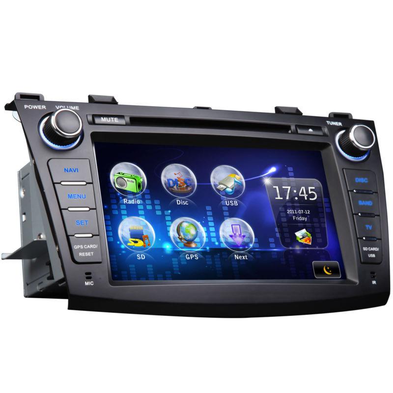 8" wvga lcd gps navigation car dvd fm ipod dvd player us map for mazda 3 10~12