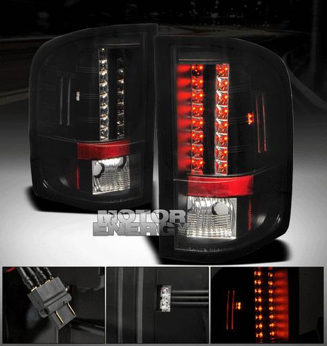 2007-2011 chevy silverado led altezza tail brake light lamp black 2008 2009 2010