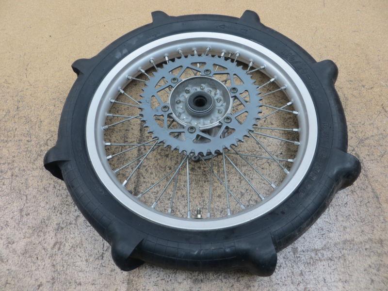 1999 99 yz400f yz 400f yz400 yz 400 rear wheel rim paddle tire sprocket hub