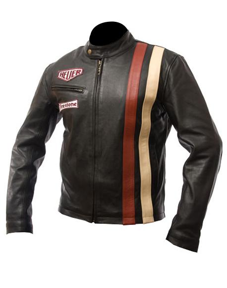 Steve mcqueen motorcycle leather jacket motorbike racing biker jacket s m l xl