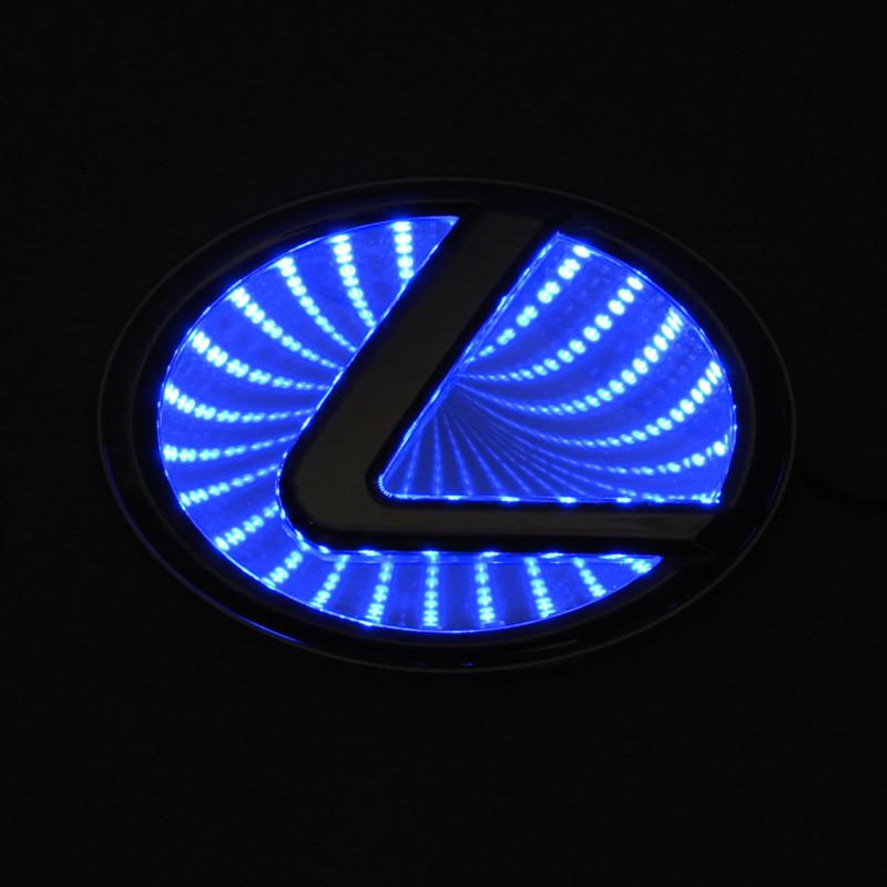 For lexus blue led 3d car auto logo badge lights lamp emblem sticker