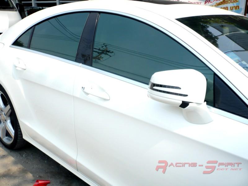 6x real 3d glossy carbon fiber b-pillar cover for 11-13 cls class w218 cls63 amg