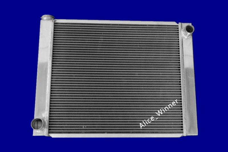 Daul core universal aluminum radiator for ford mopar 19" x 28" inch