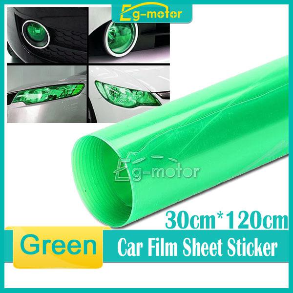 30x120cm car vehicle vinyl film decal sticker fog light headlight smoke green