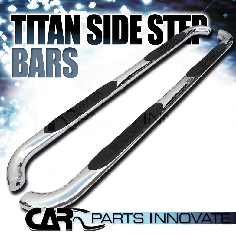 2004-2013 nissan titan king cab 3" polished stainless steel side step nerf bars