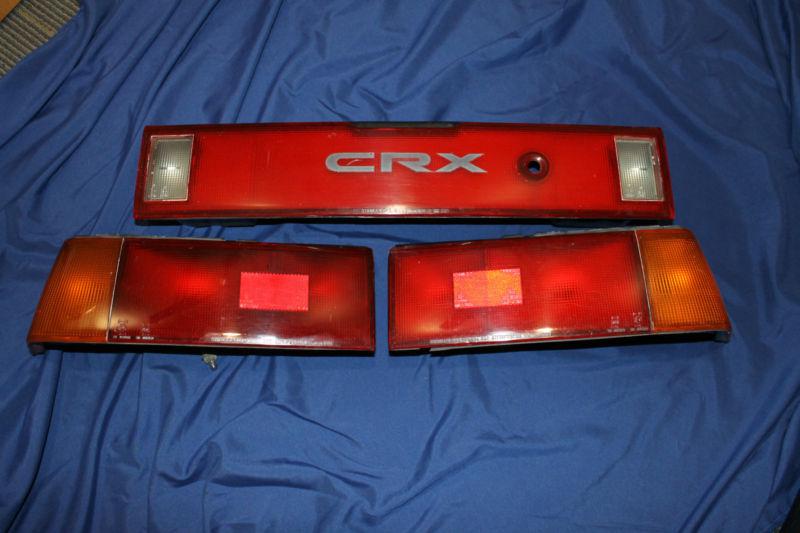 88-89 oem honda crx taillight set (all 3 pieces)