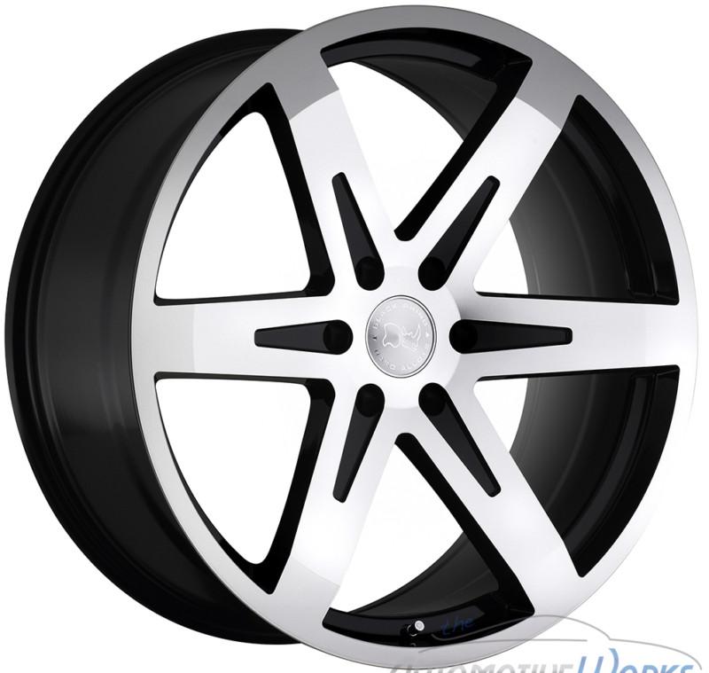 1 - 20x9 black rhino peak 6x114.3 6x4.5 +20mm machined gloss black rim wheel 20"