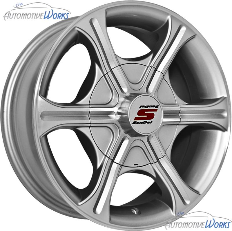 16x6 sendel t05 trailer 6x139.7 6x5.5 0mm silver wheels rims inch 16"